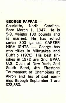 1973 PBA Bowling #NNO George Pappas Back